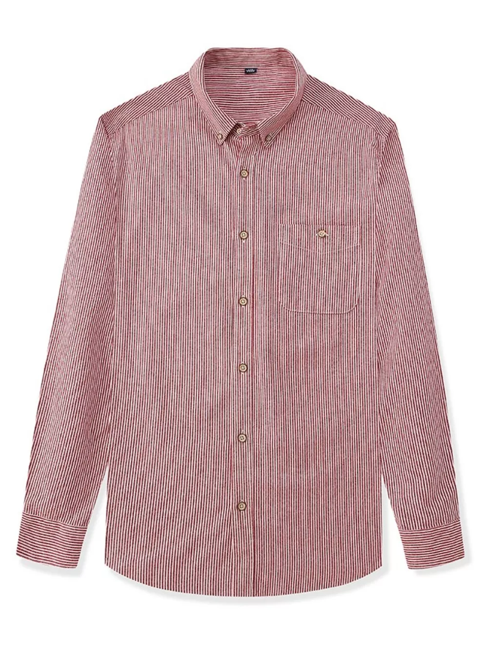 Men's Full Size Casual Striped Corduroy Shirt Plus Size, image 6