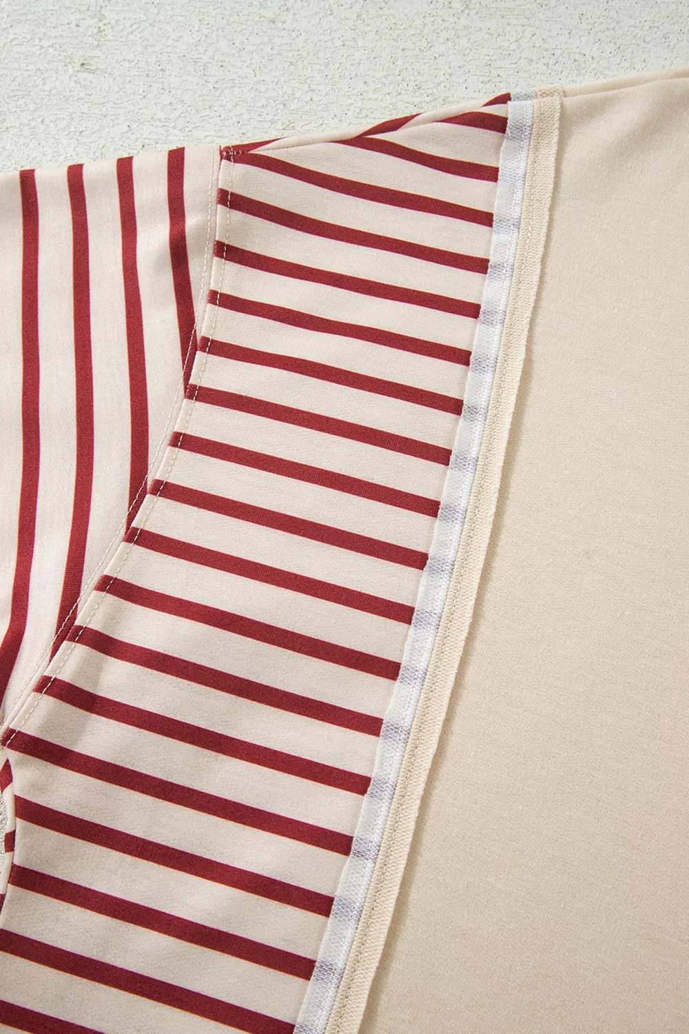 Slit Striped Long Sleeve Sweatshirt, image 8