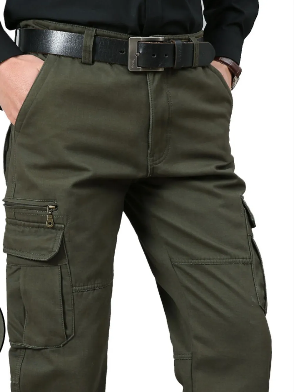 Men's Solid Color Cargo Pants