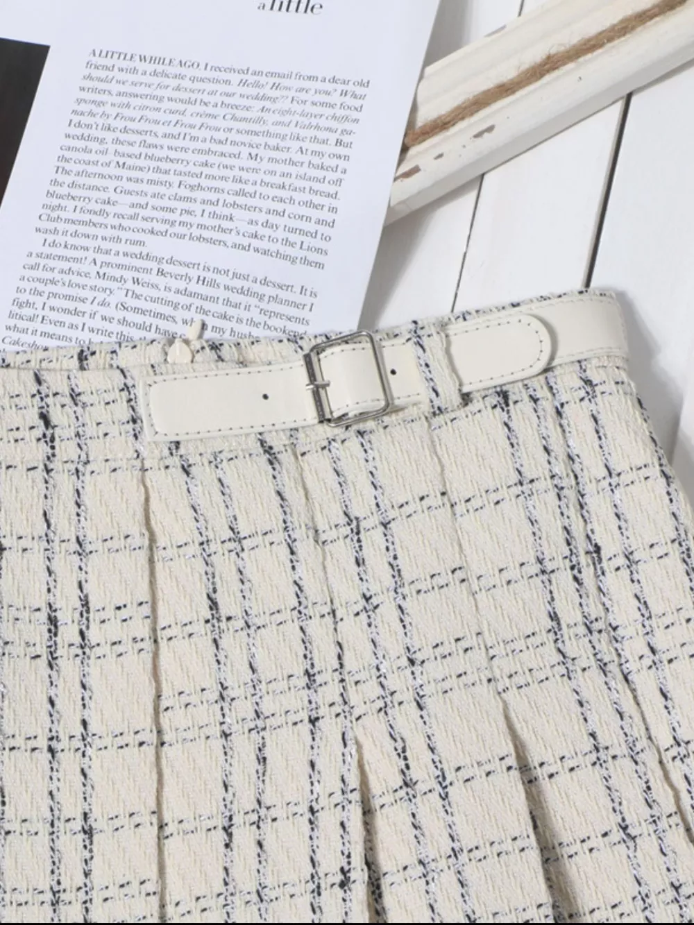 Pleated Plaid Mini Skirt, image 5