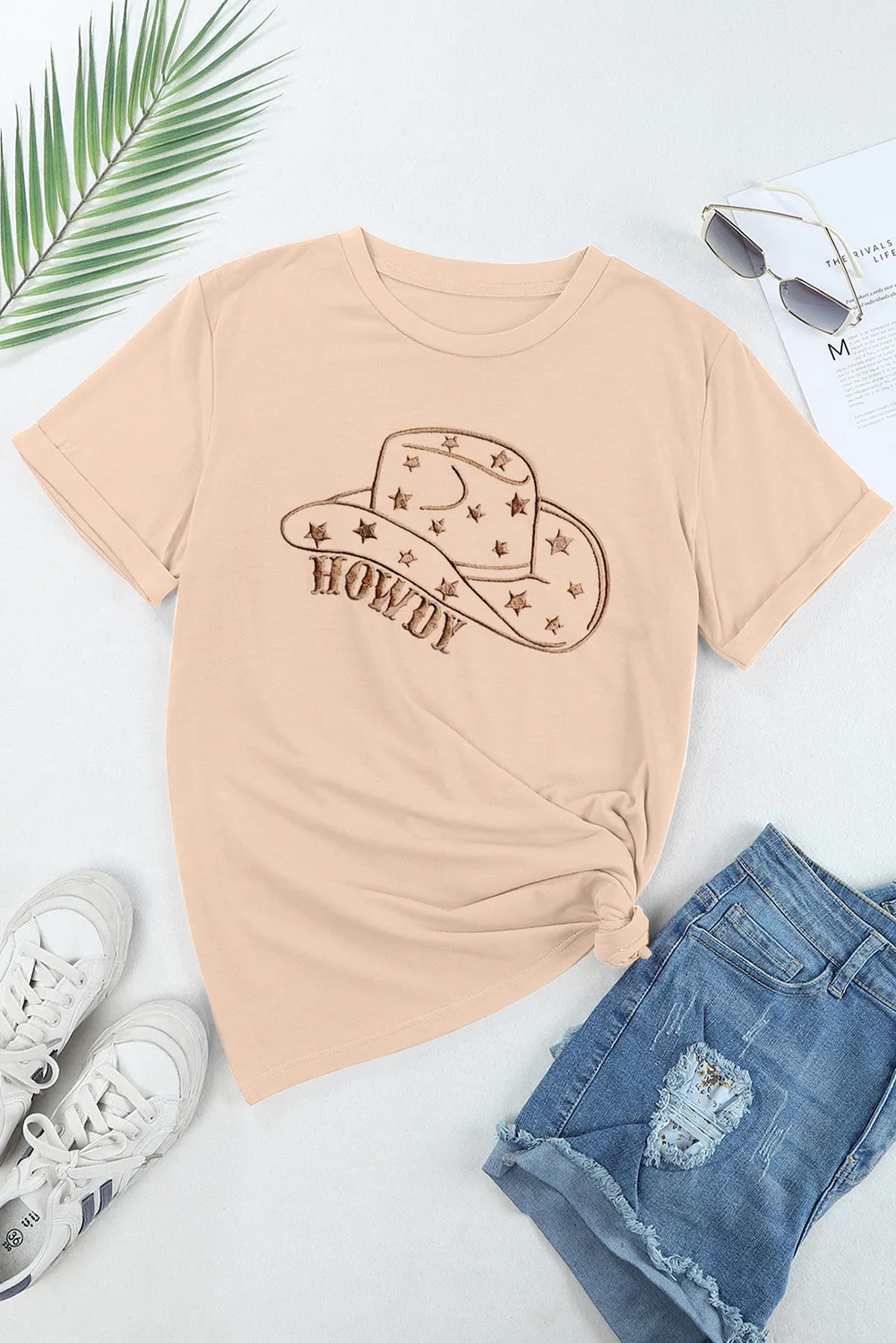 Hat Graphic Round Neck Short Sleeve T-Shirt, image 3
