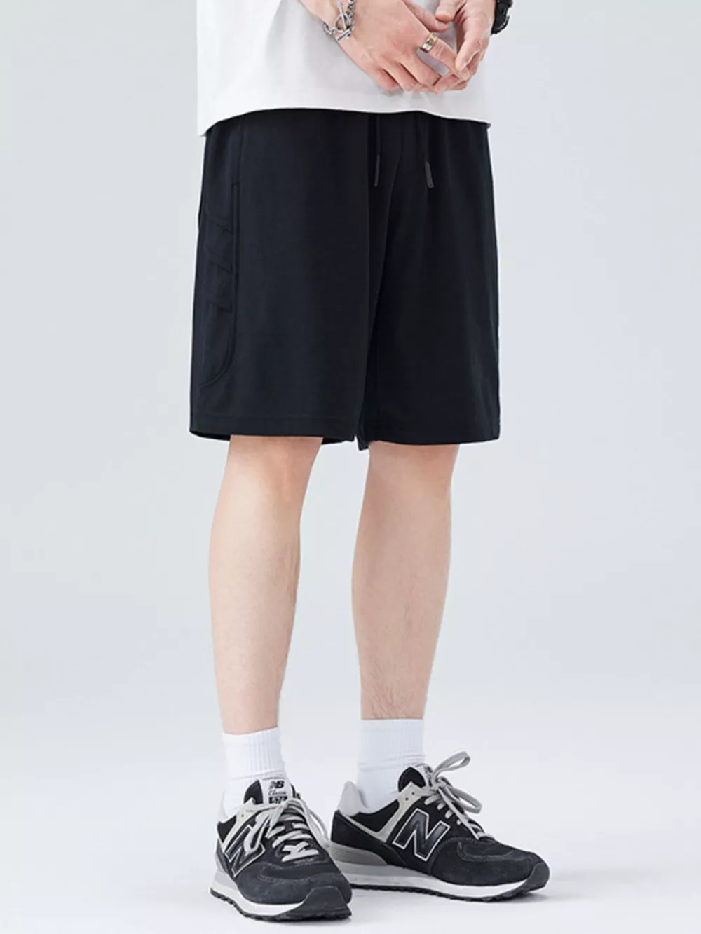 Men's Plus Size Casual Cargo Shorts with Drawstring, image 3