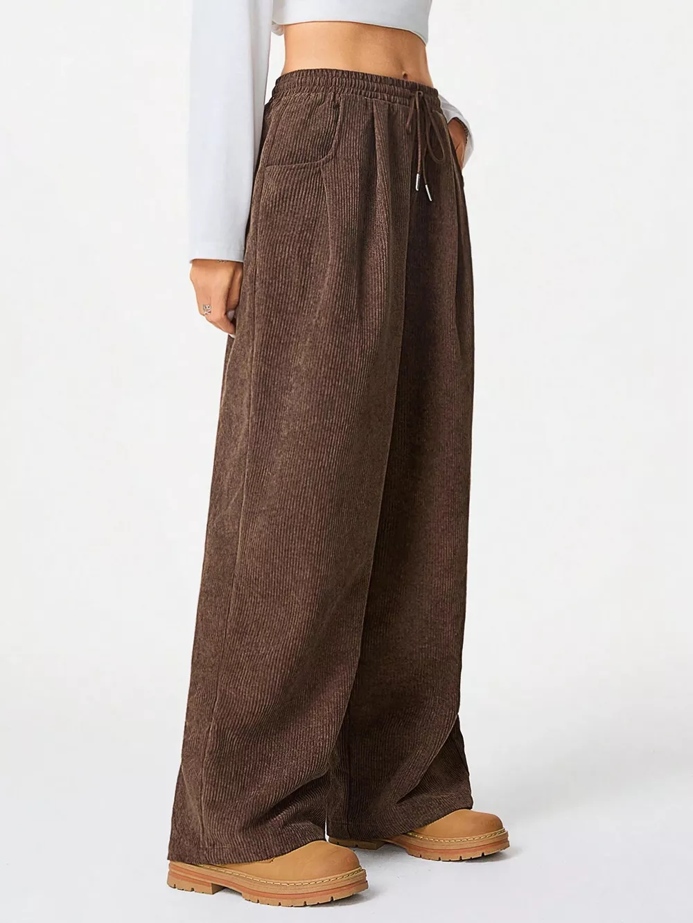Corduroy Wide Leg Pants, image 9