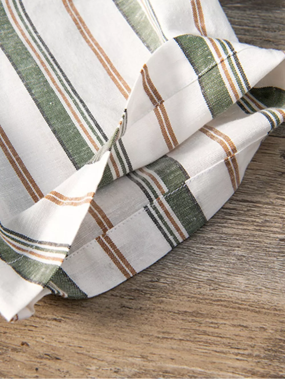 Men's Plus Size Striped Short Sleeve Shirt, image 3
