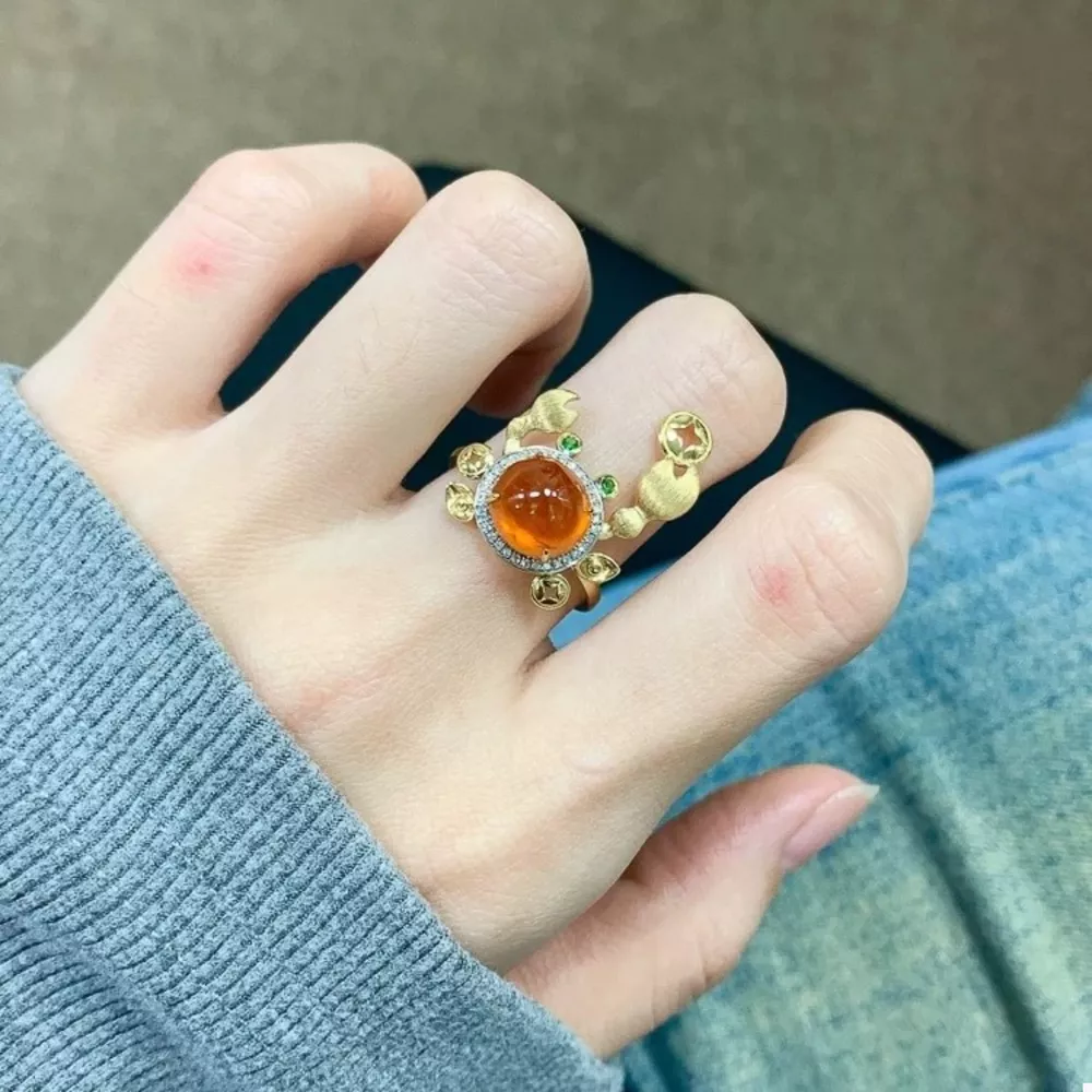 18K Gold-Plated Crab Ring, image 4