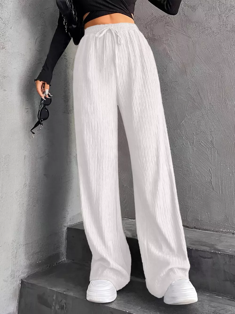 Drawstring Wide Leg Pants, image 14