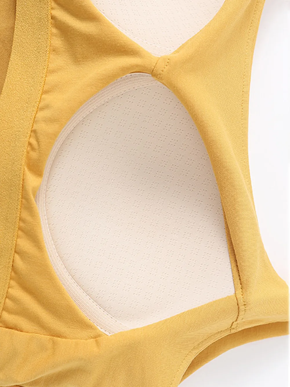 Scoop Neck Cropped Cami with Chest Pads, image 8
