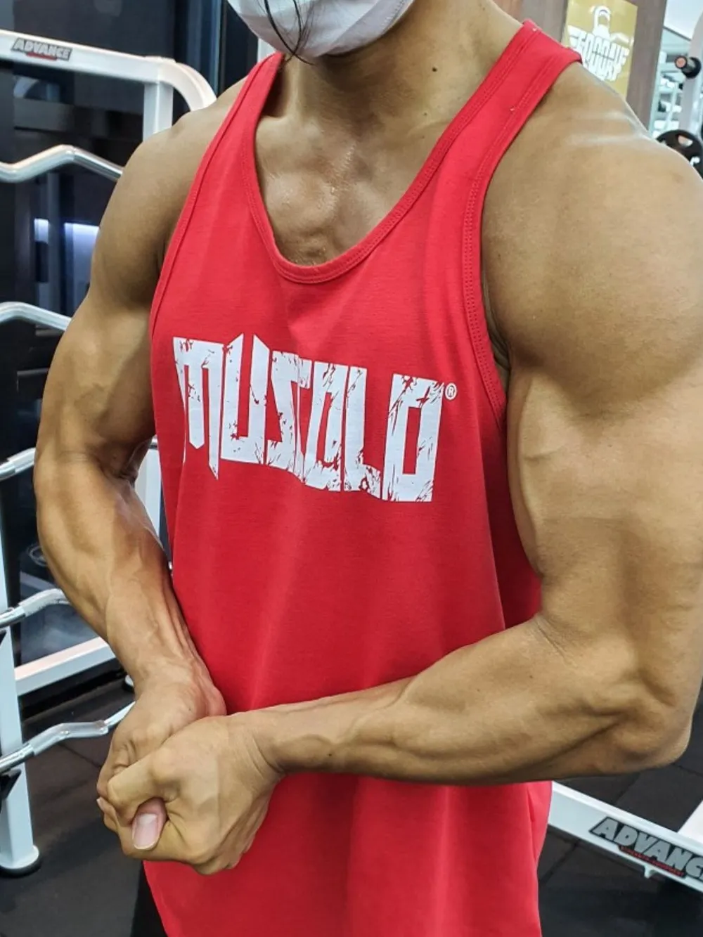 Men's Plus Size Letter Wide Strap Tank, image 5