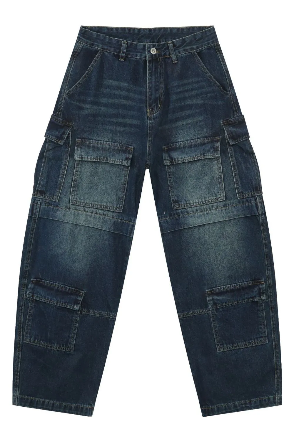 Men's Mid Rise Jeans with Cargo Pockets, image 5