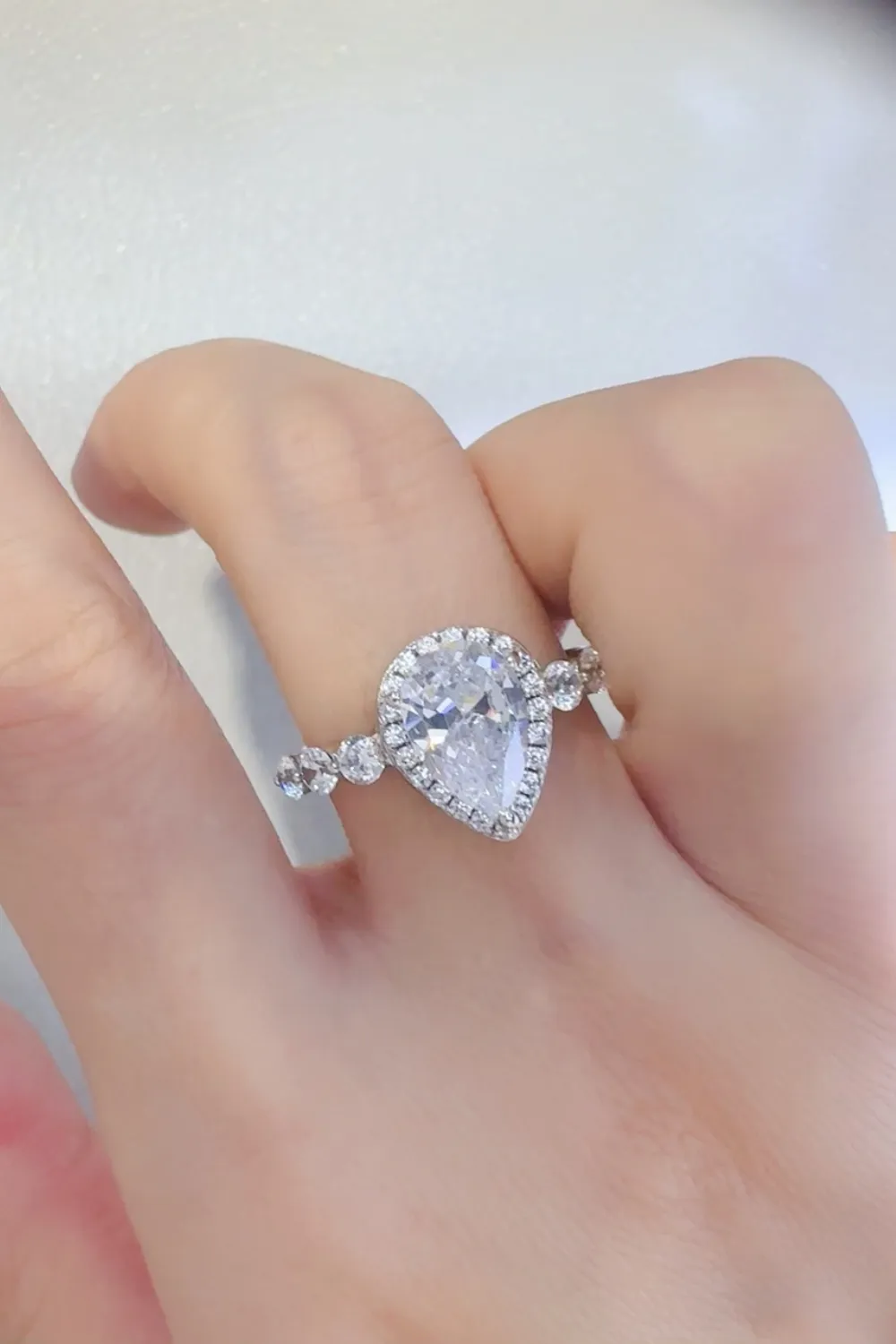 2 Carat Moissanite 925 Sterling Silver Ring, image 2