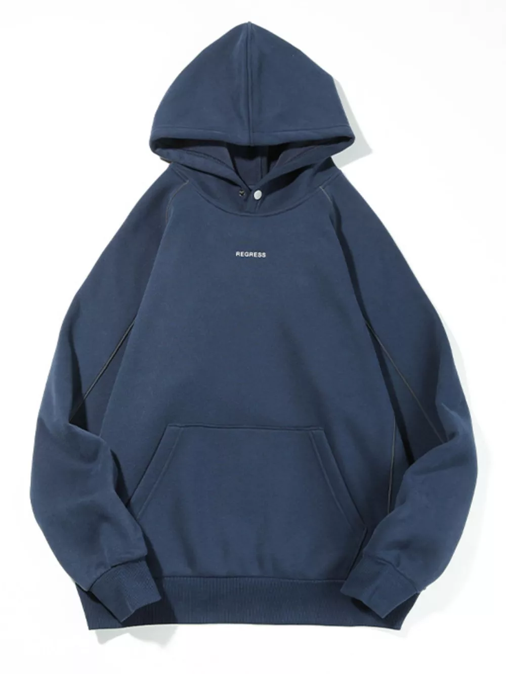 Men's Plus Size Kangaroo Pocket Raglan Sleeve Hoodie, image 5