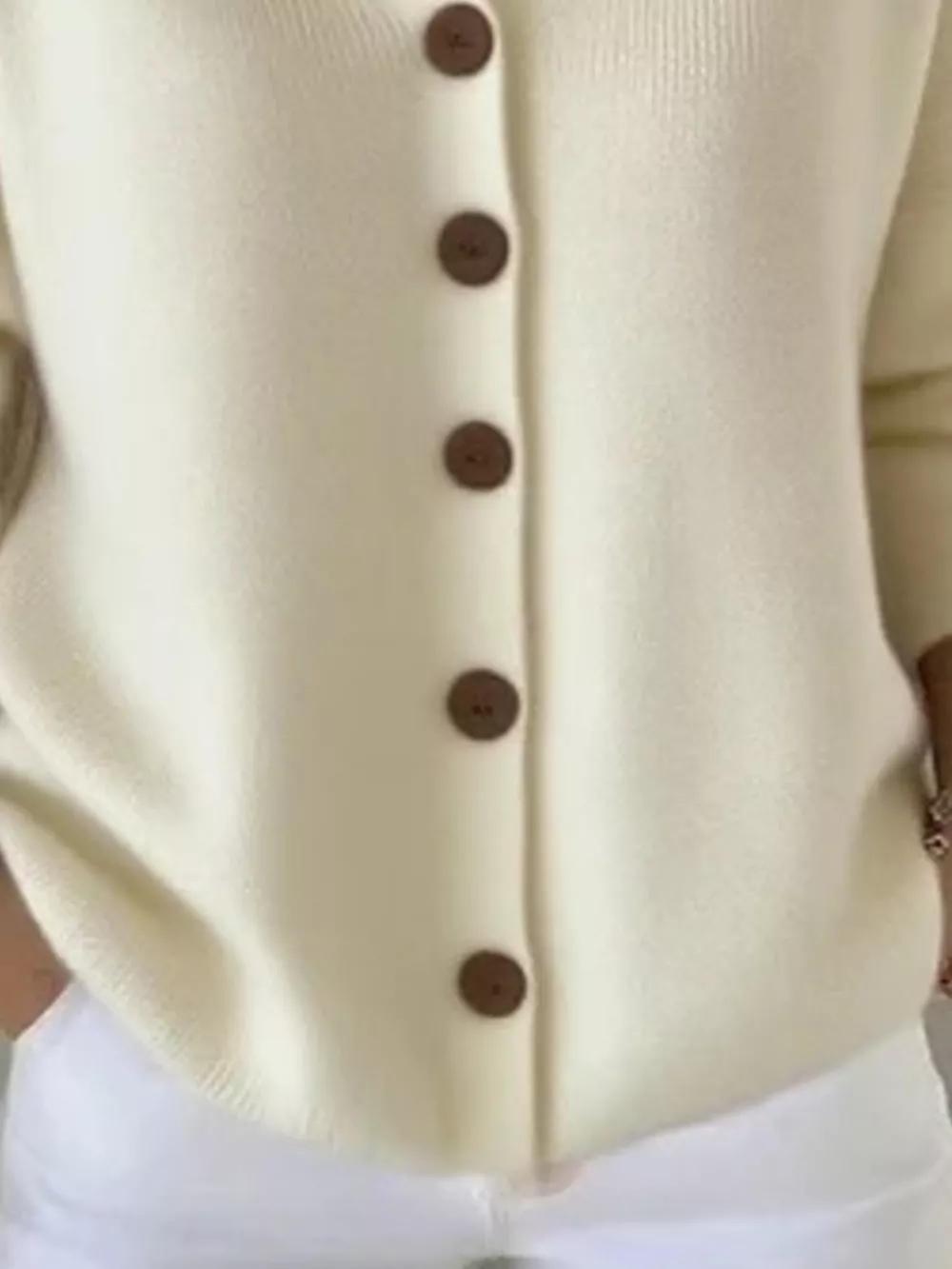 Full Size Button Up Long Sleeve Cardigan Plus Size, image 3