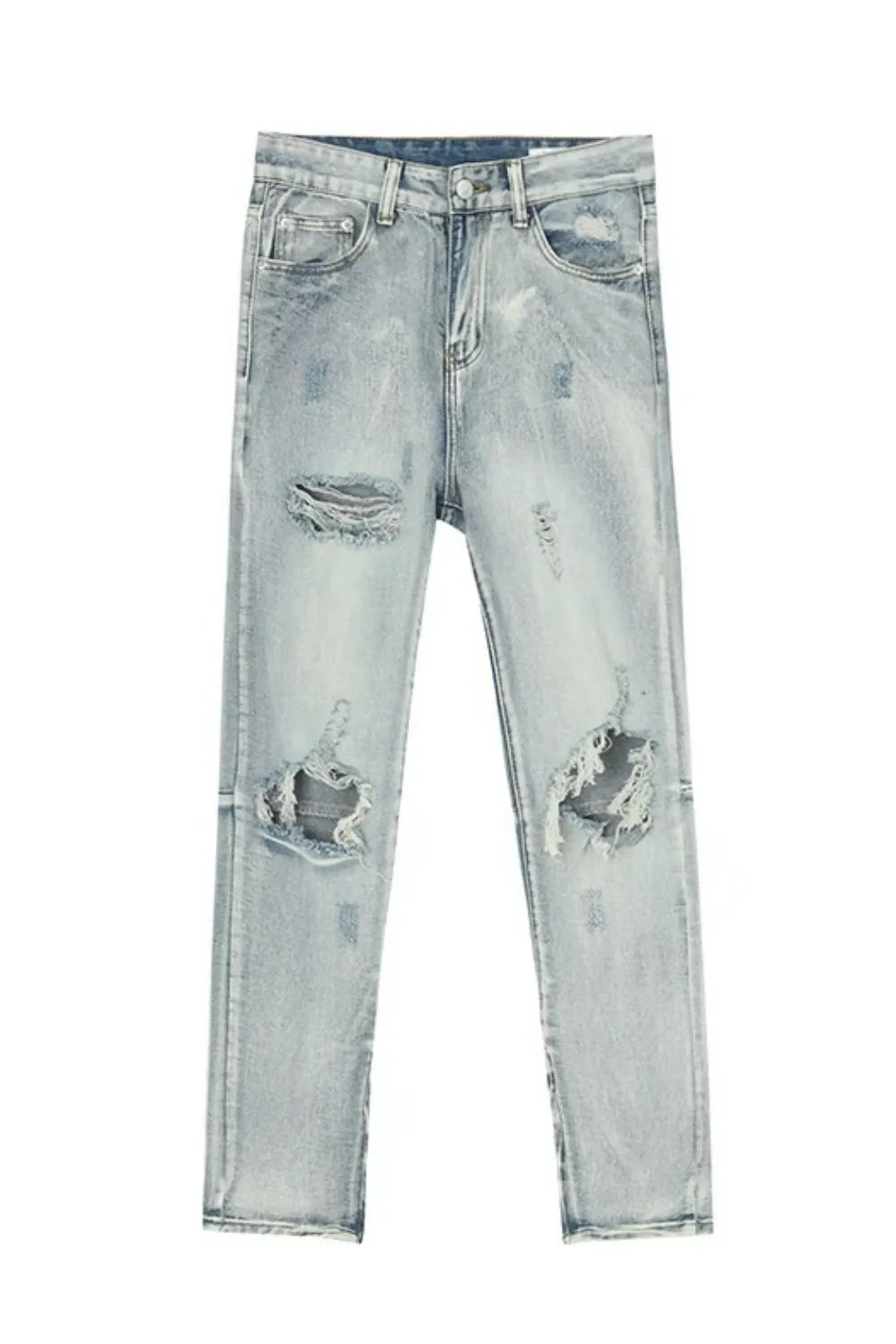 Men's Distressed Slit Jeans, image 5