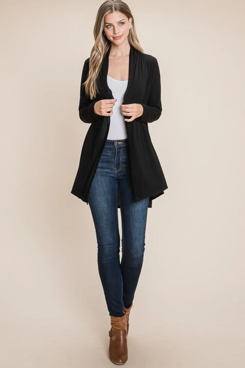 Open Front Long Sleeve Cardigan, image 5