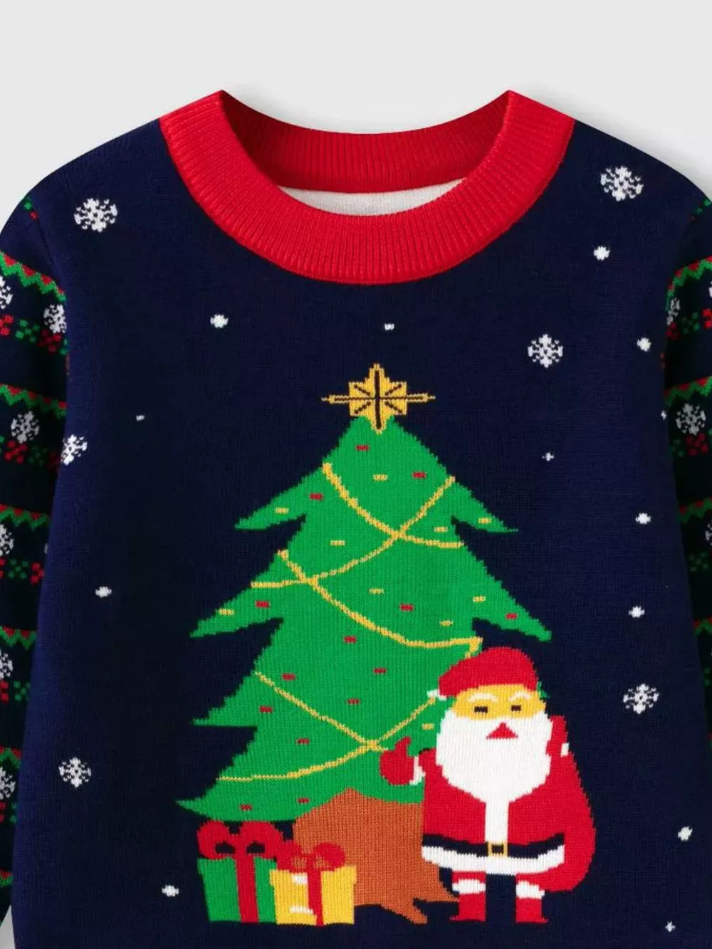 Children's Christmas Tree Round Neck Sweater, image 16