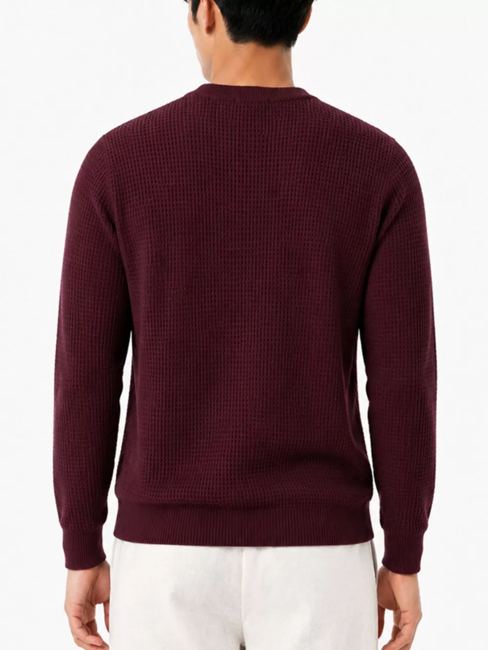 Men's Plus Size Waffle-Knit Crew Neck Knit Top, image 13