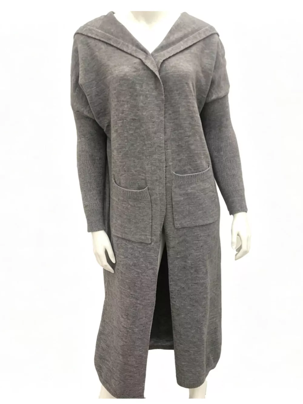 Full Size Letter Back Hooded Cardigan Plus Size, image 9