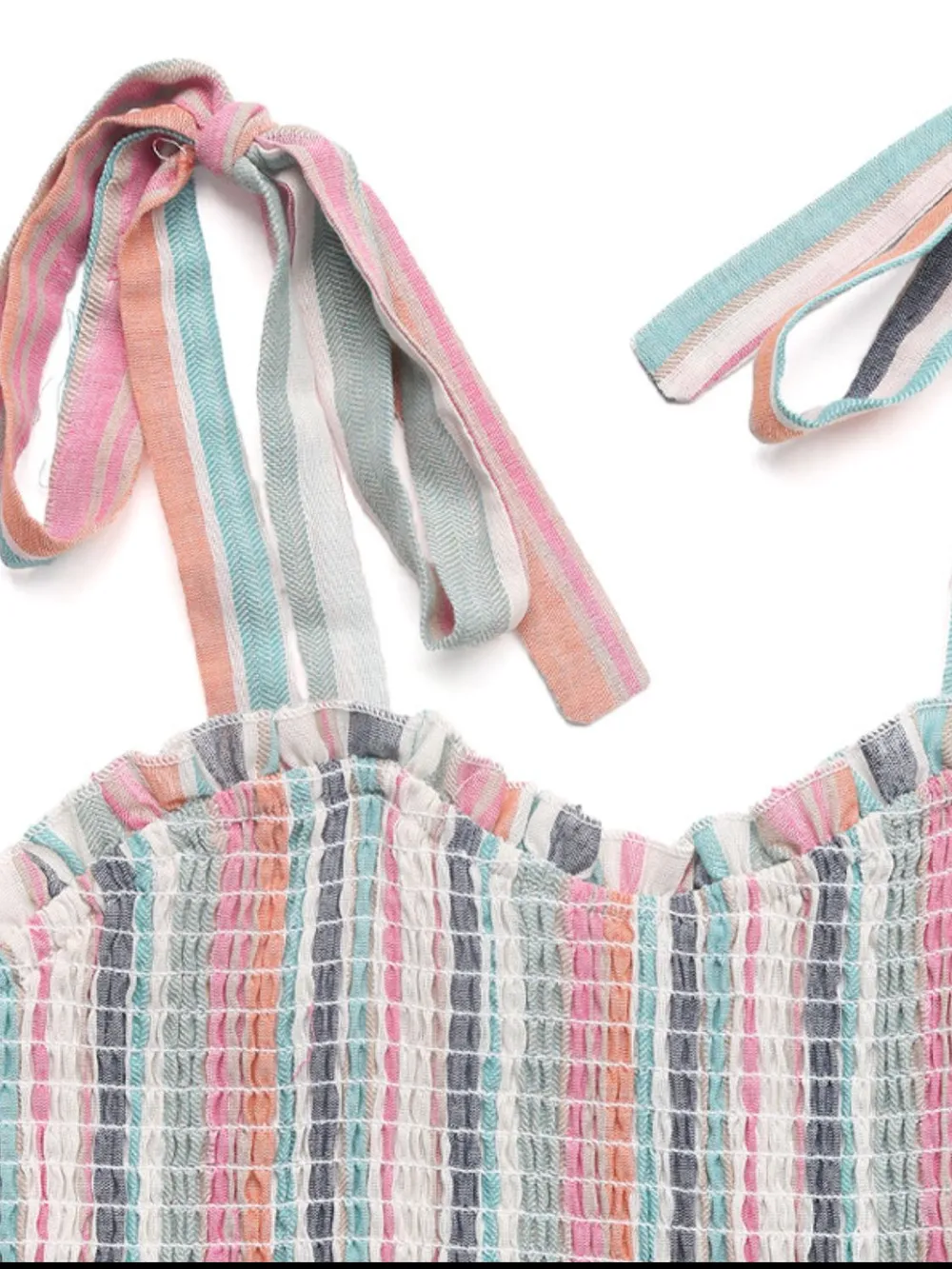 Contrast Striped Square Neck Cami Dress, image 5