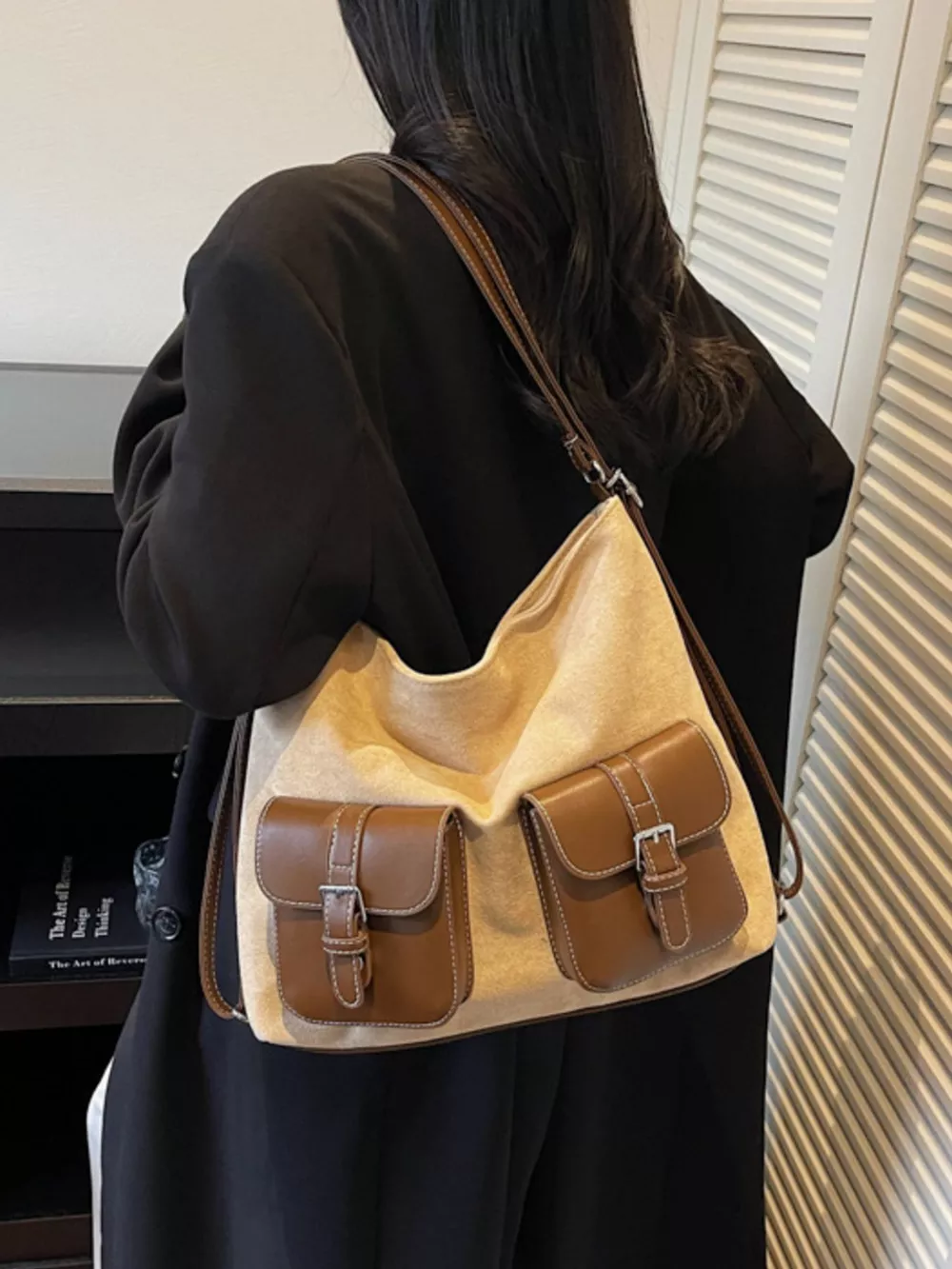 Buckle Pocket Shoulder Handbag, image 9