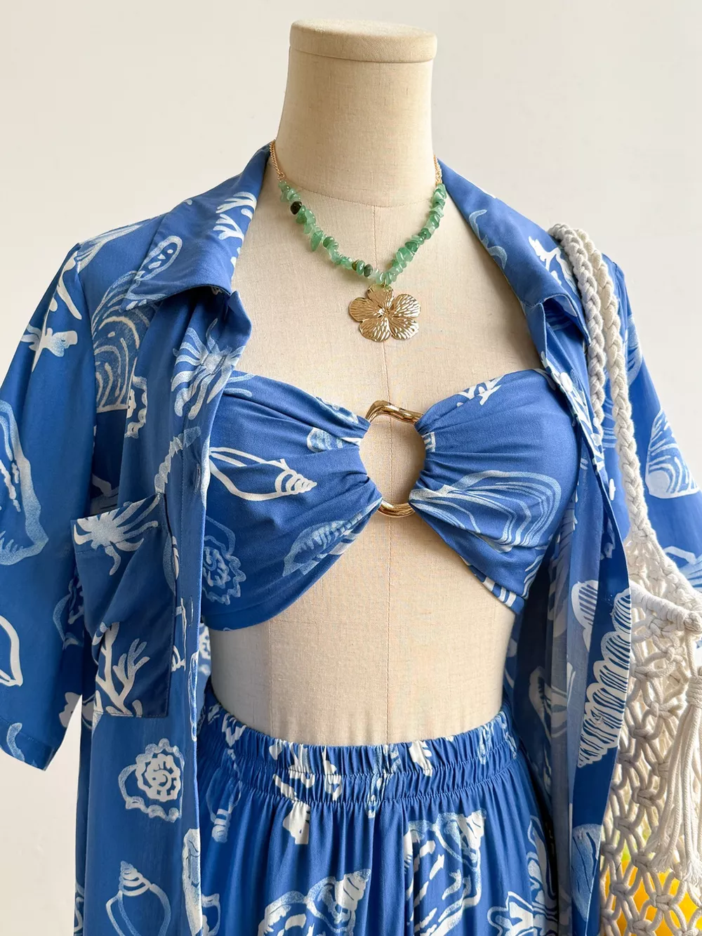 Seashell Print 3-Piece Summer Set, image 3