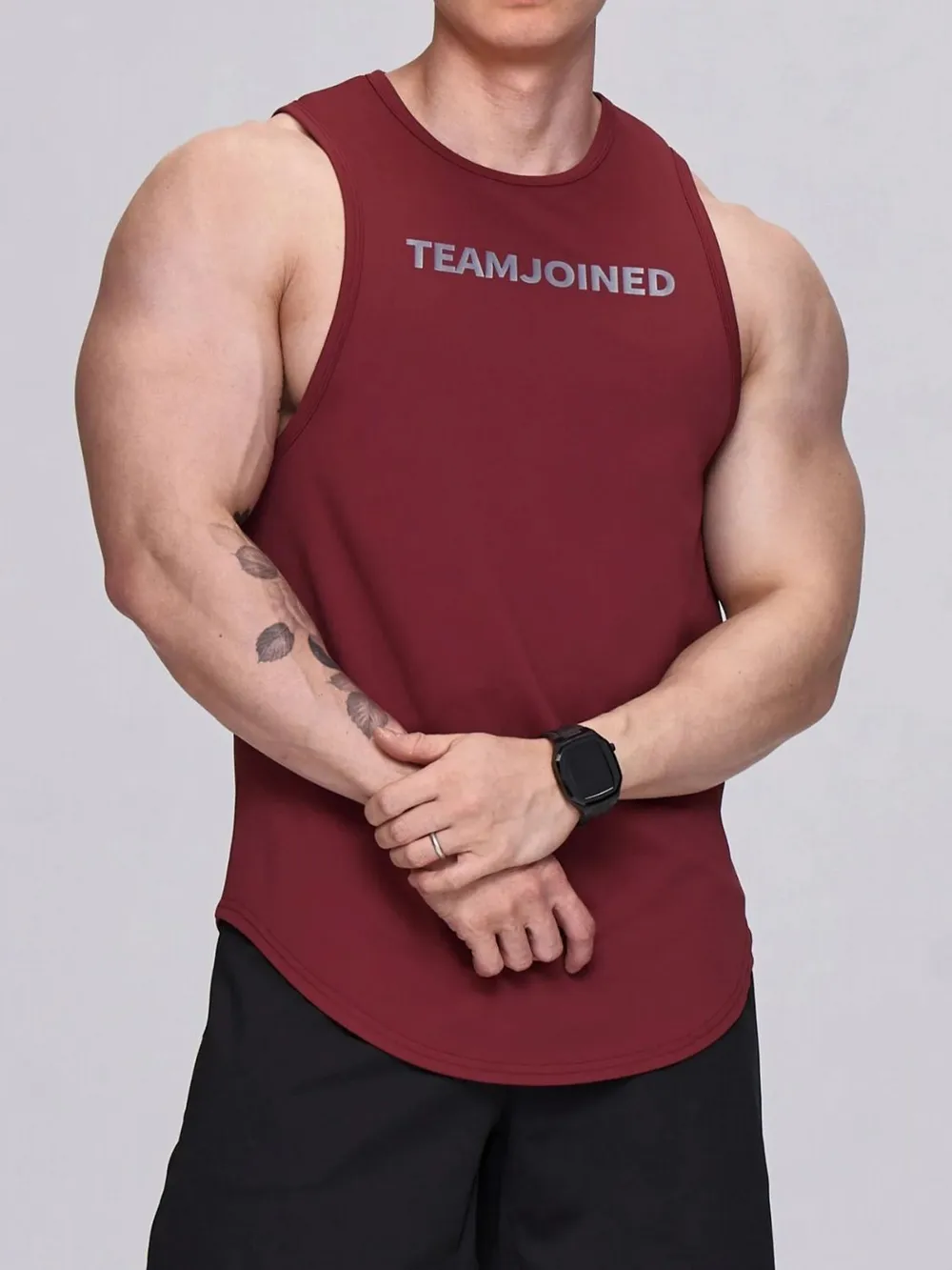 Men's Plus Size Letter Round Neck Active Tank, image 3