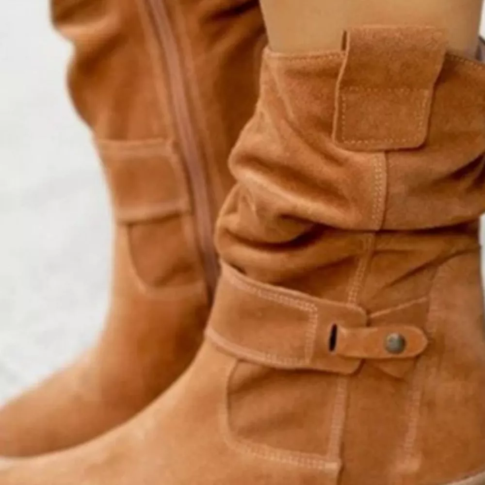 Suede Mid-Calf Boots, image 4