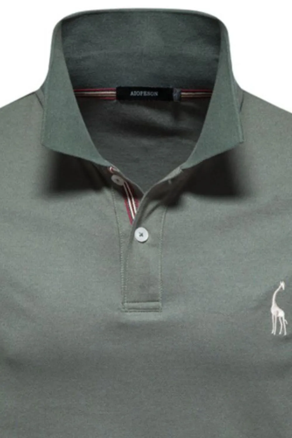 Men's Giraffe Embroidered Short Sleeve Polo, image 6