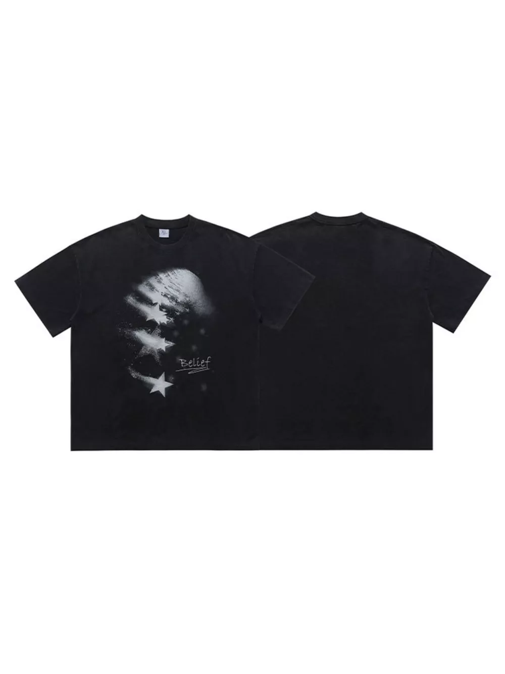 Men's Star Round Neck T-Shirt, image 4