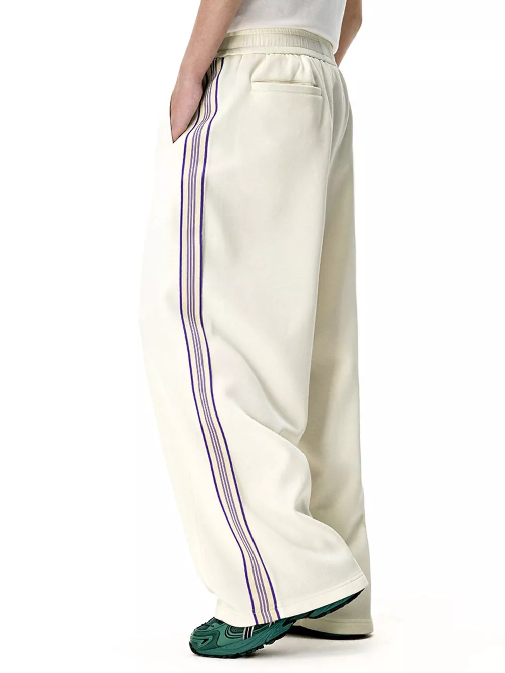 Men's Side Striped Wide Leg Pants, image 9