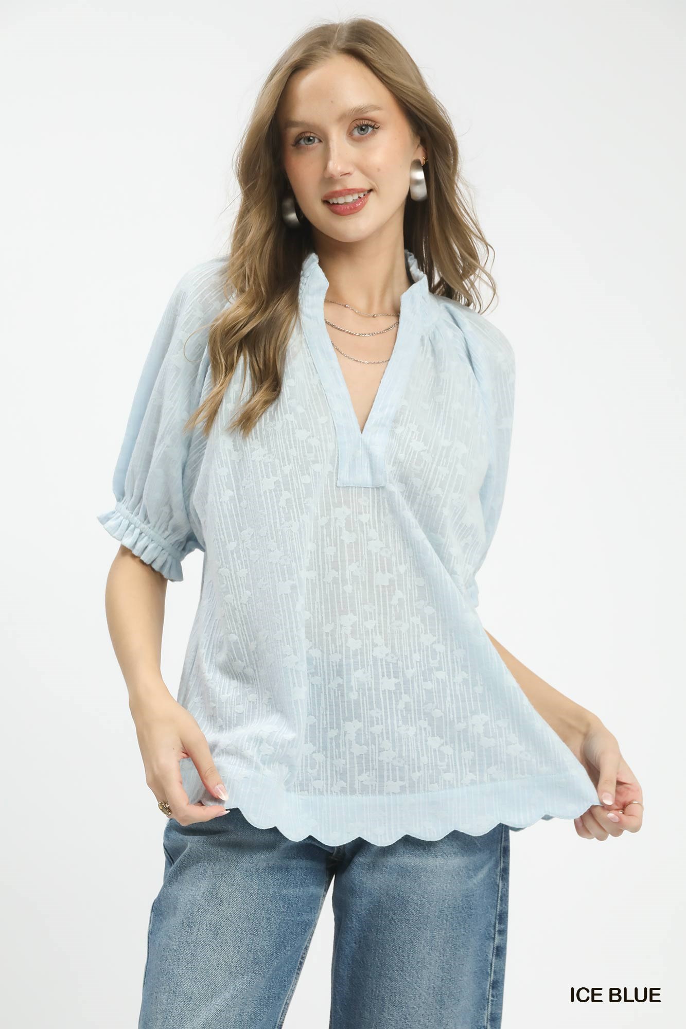 Textured Pintuck Blouse