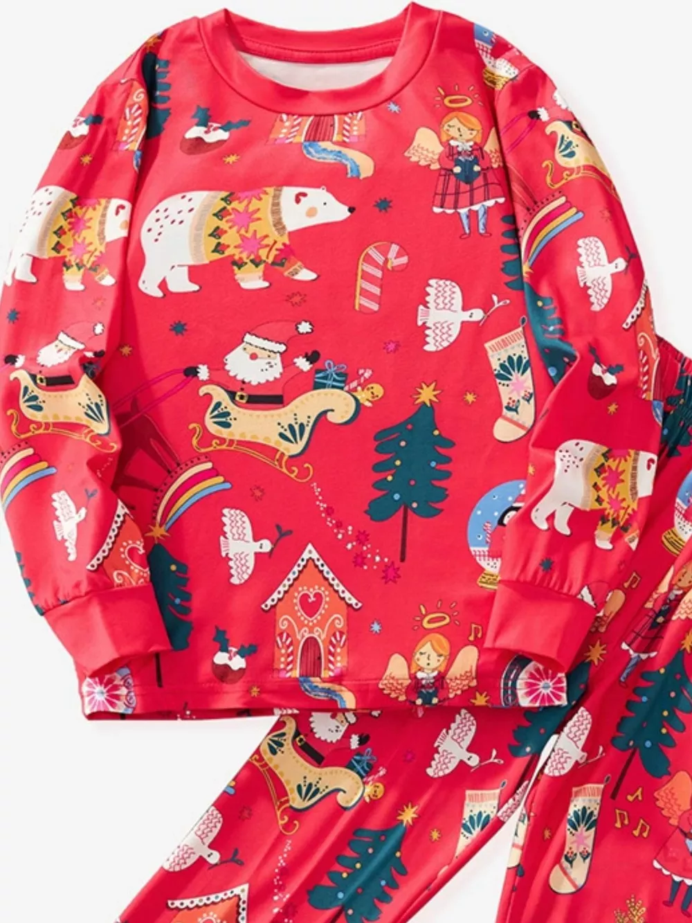 Children's Christmas Print Pajama Set, image 2