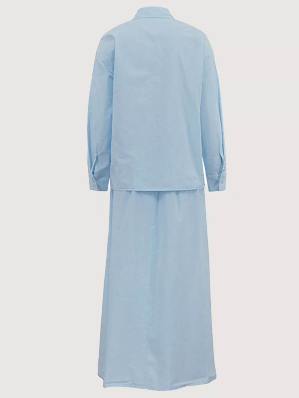 Tie-Front Shirt and Maxi Skirt Set, image 2