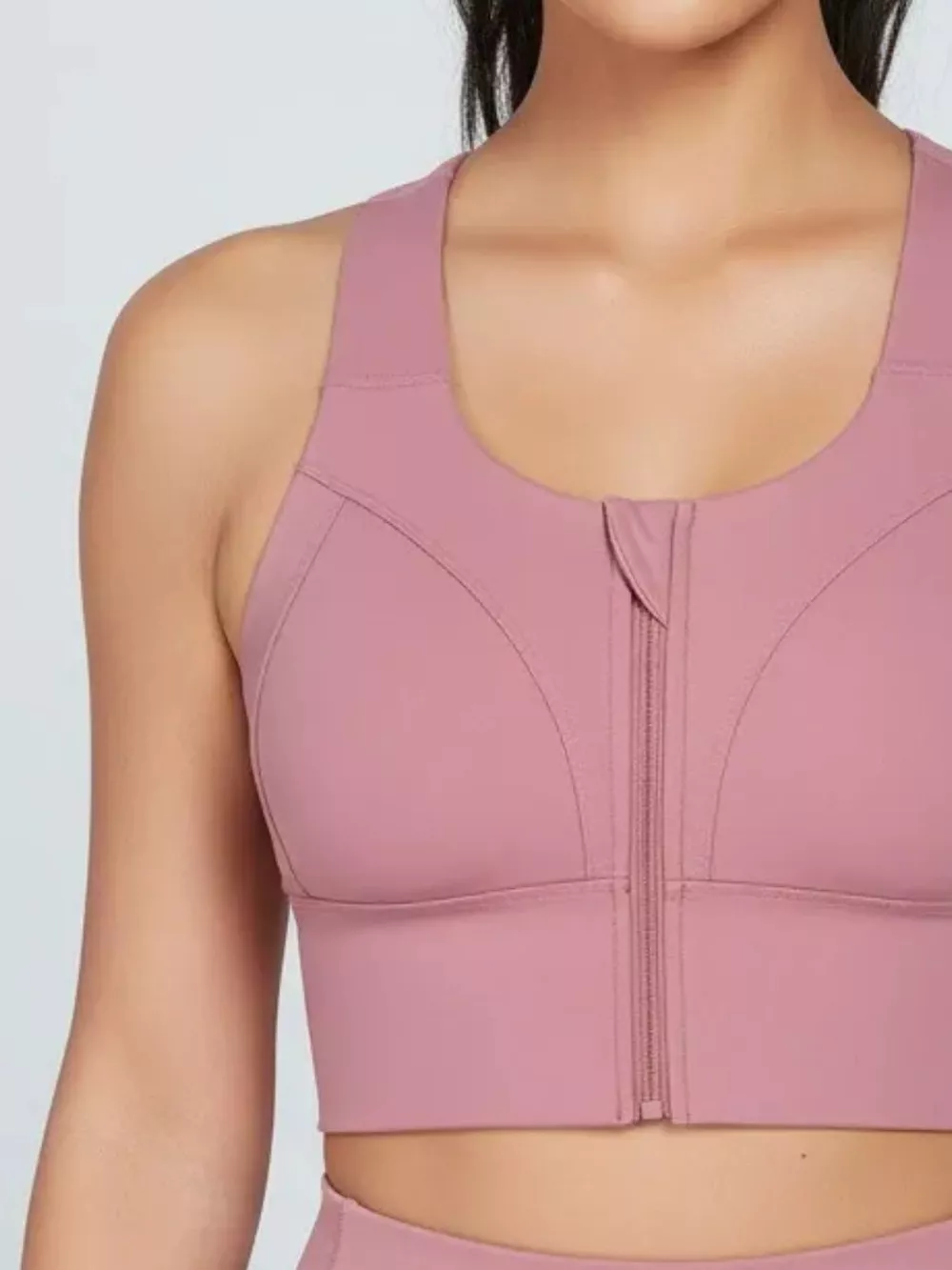 Full Size Front-Zip Active Tank Plus Size, image 5