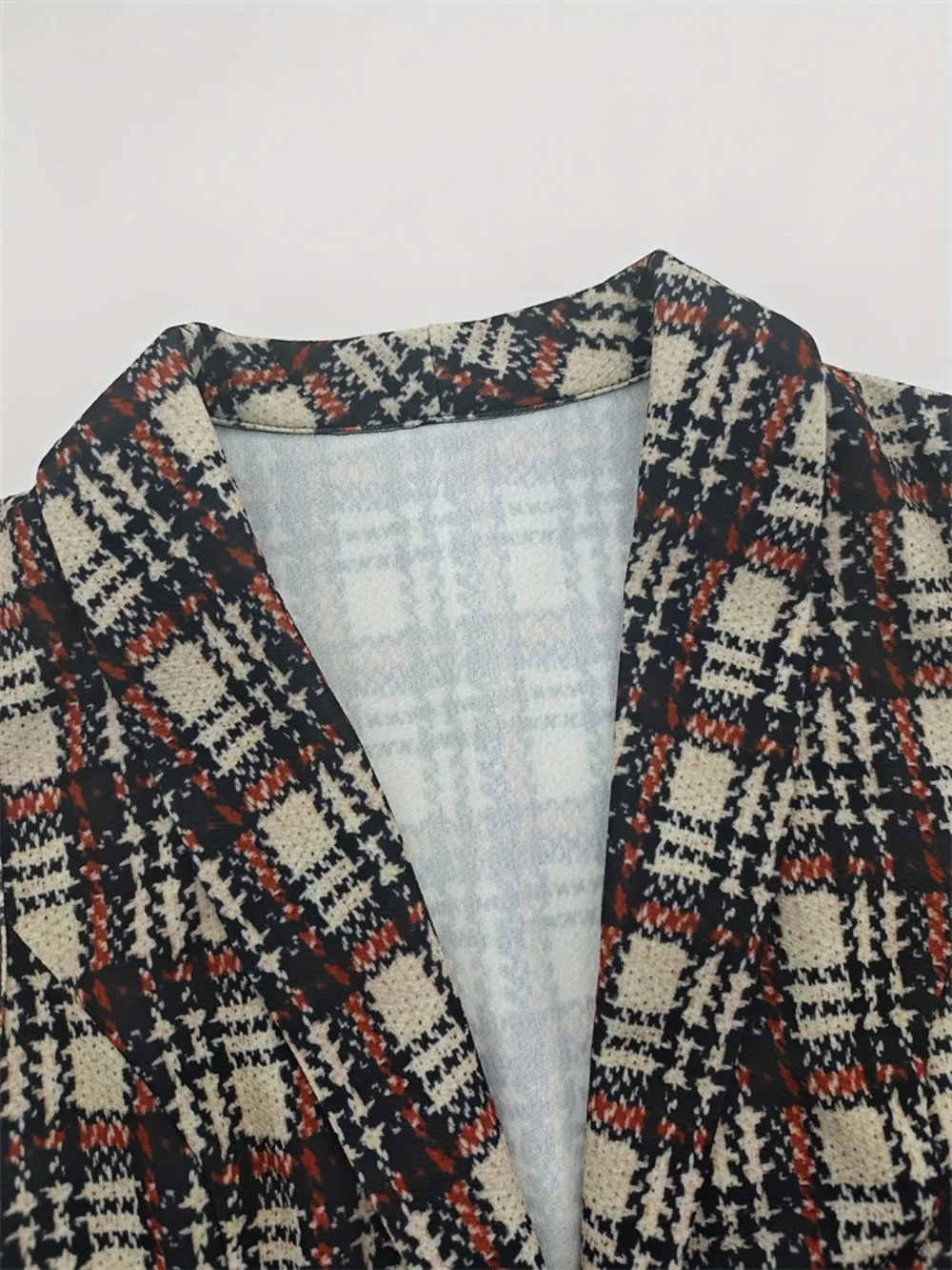 Plaid Button Up Collared Neck Vest, image 6