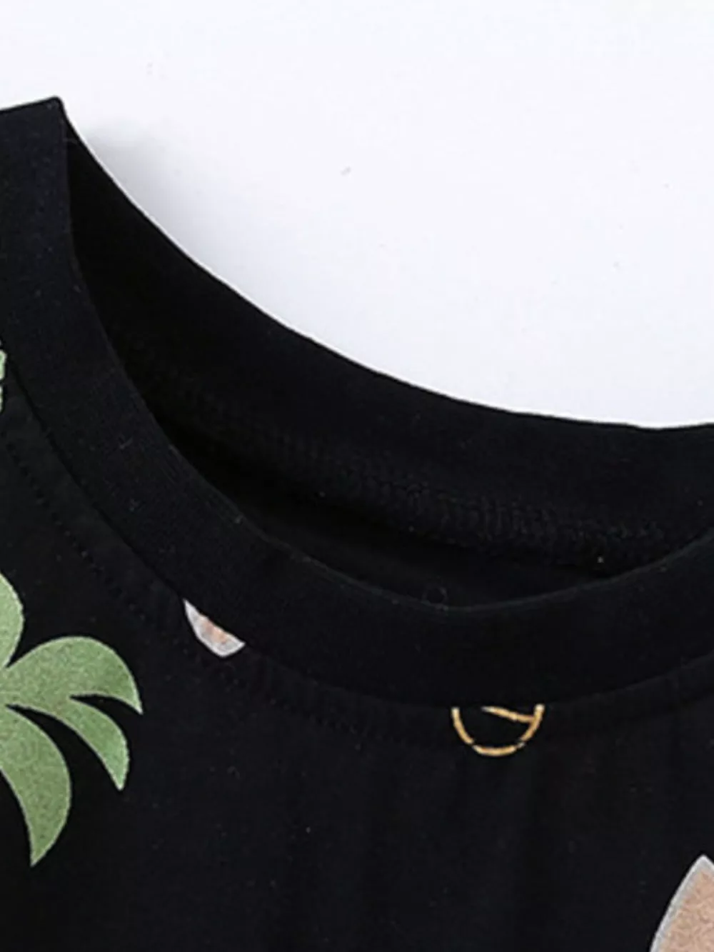 Children's Tropical Palm Tree Print Tee and Shorts Casual Set, image 2