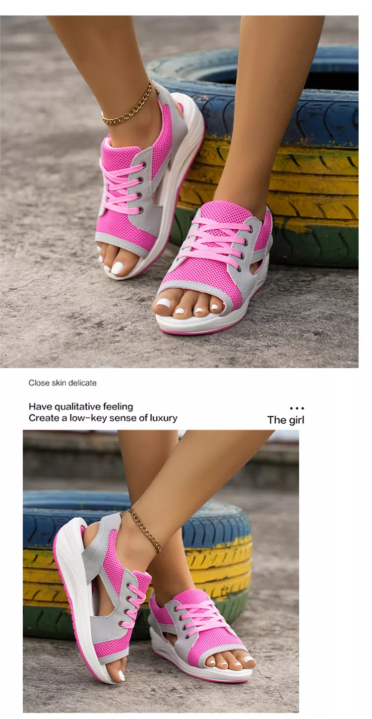 Lace Up Wedge Sandals, image 13