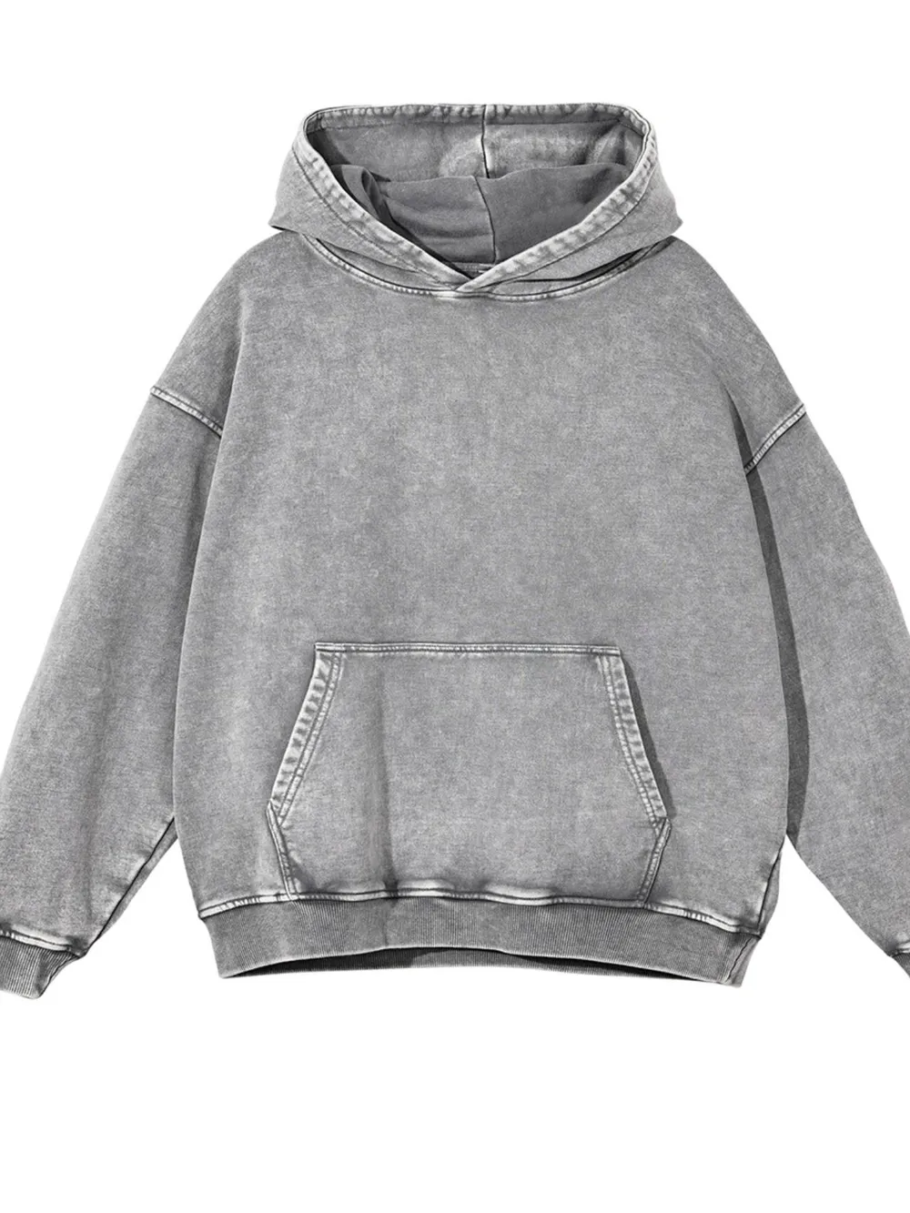 Men's Washed Oversized Long Sleeve Hoodie, image 7