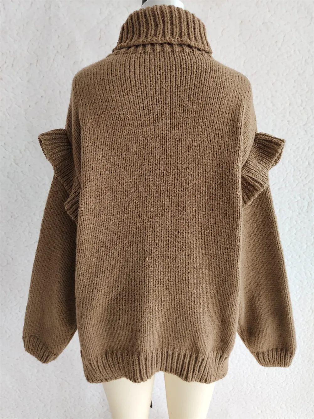 Ruffled Turtleneck Long Sleeve Sweater, image 12