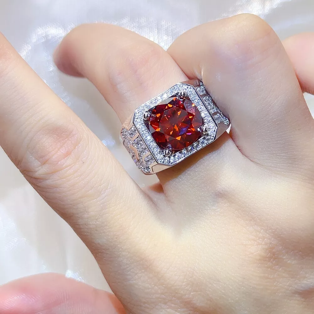 5 Carat 925 Sterling Silver Moissanite Ring, image 3