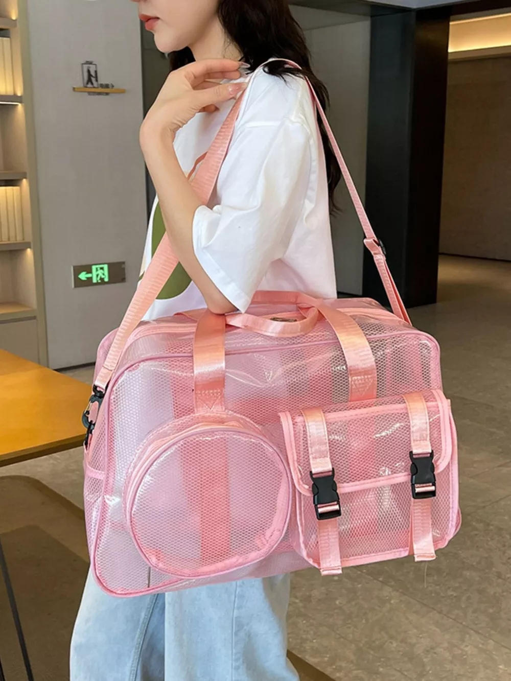 Multiple Pockets PVC Travel Bag, image 4