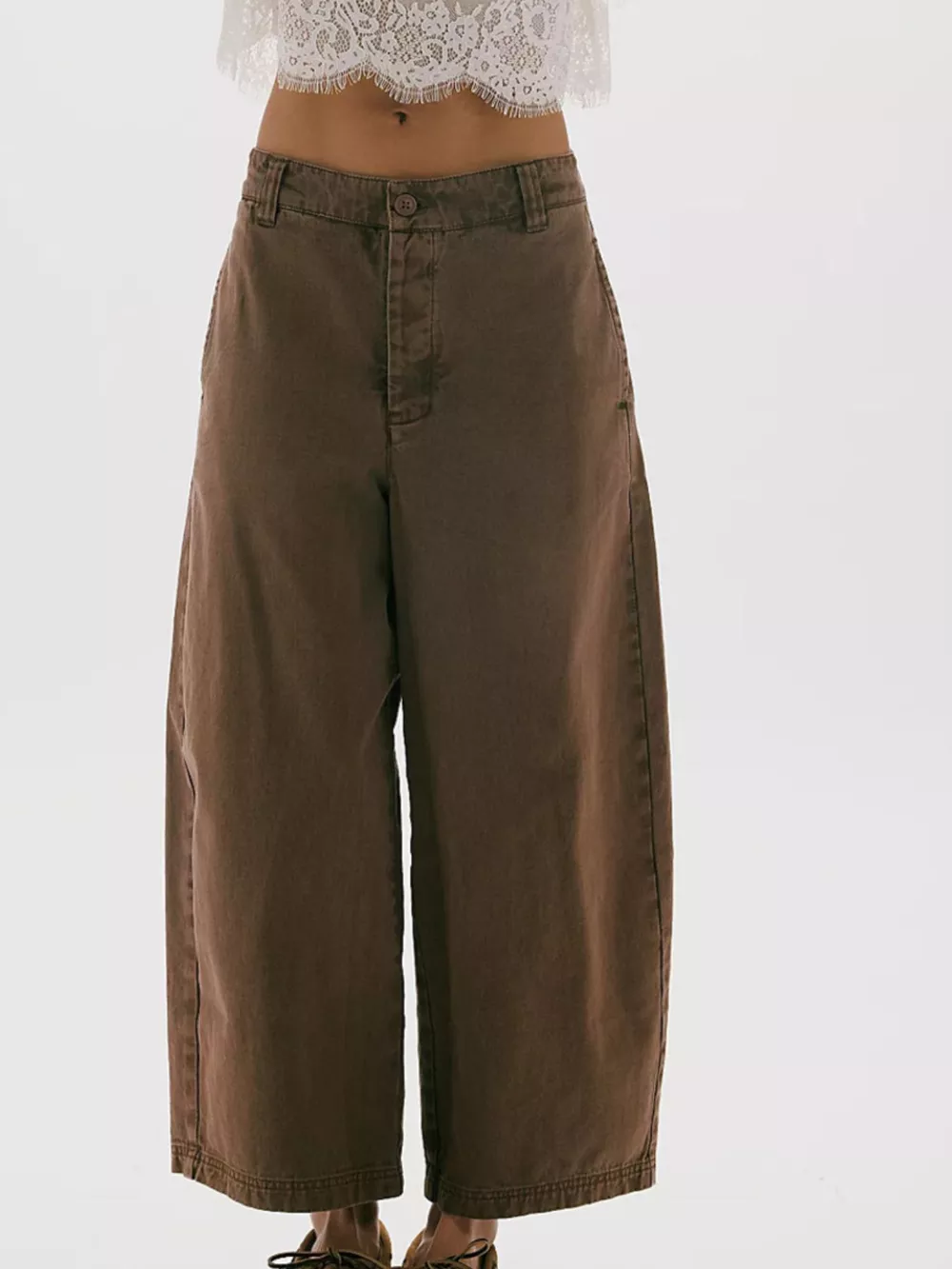 Christmas Outfit Wide-Leg Cropped Jeans, image 14