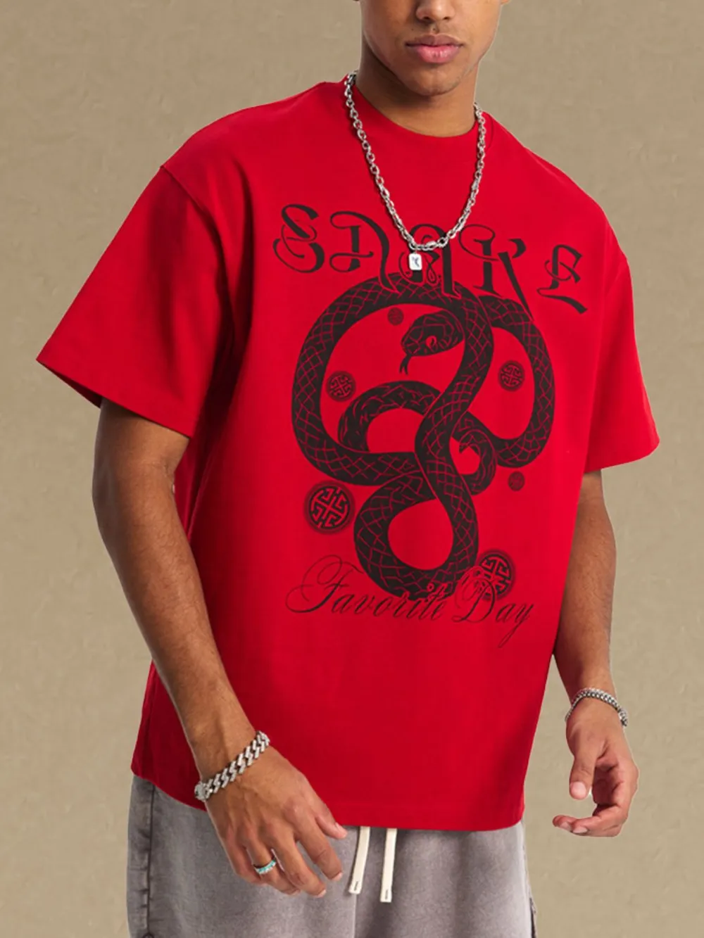 Men's Graphic Round Neck Half Sleeve T-Shirt, image 4