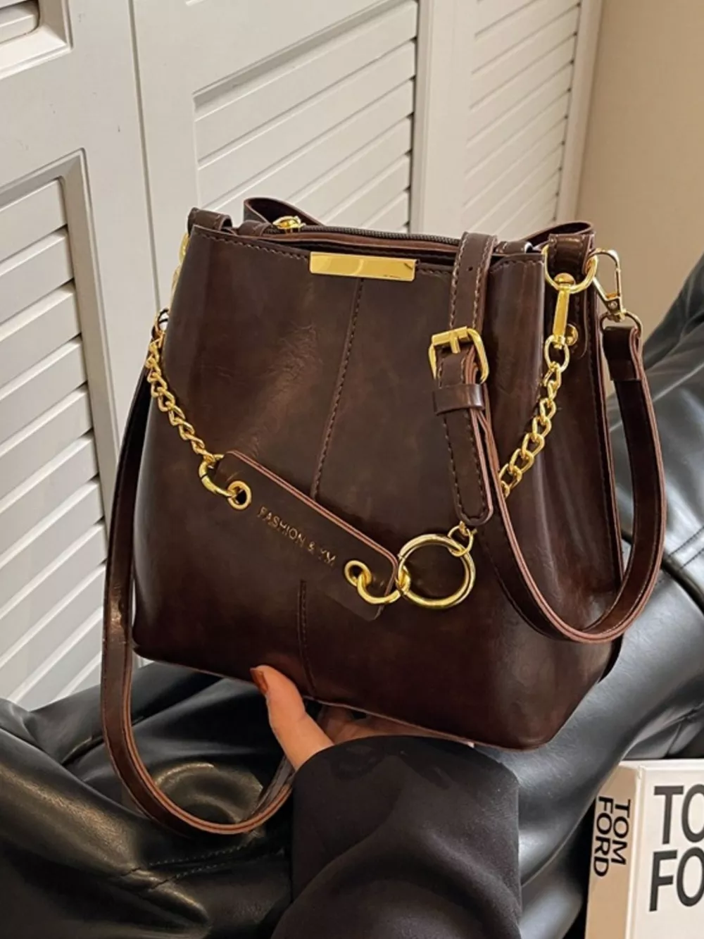 Chain Decor Crossbody Bag, image 2