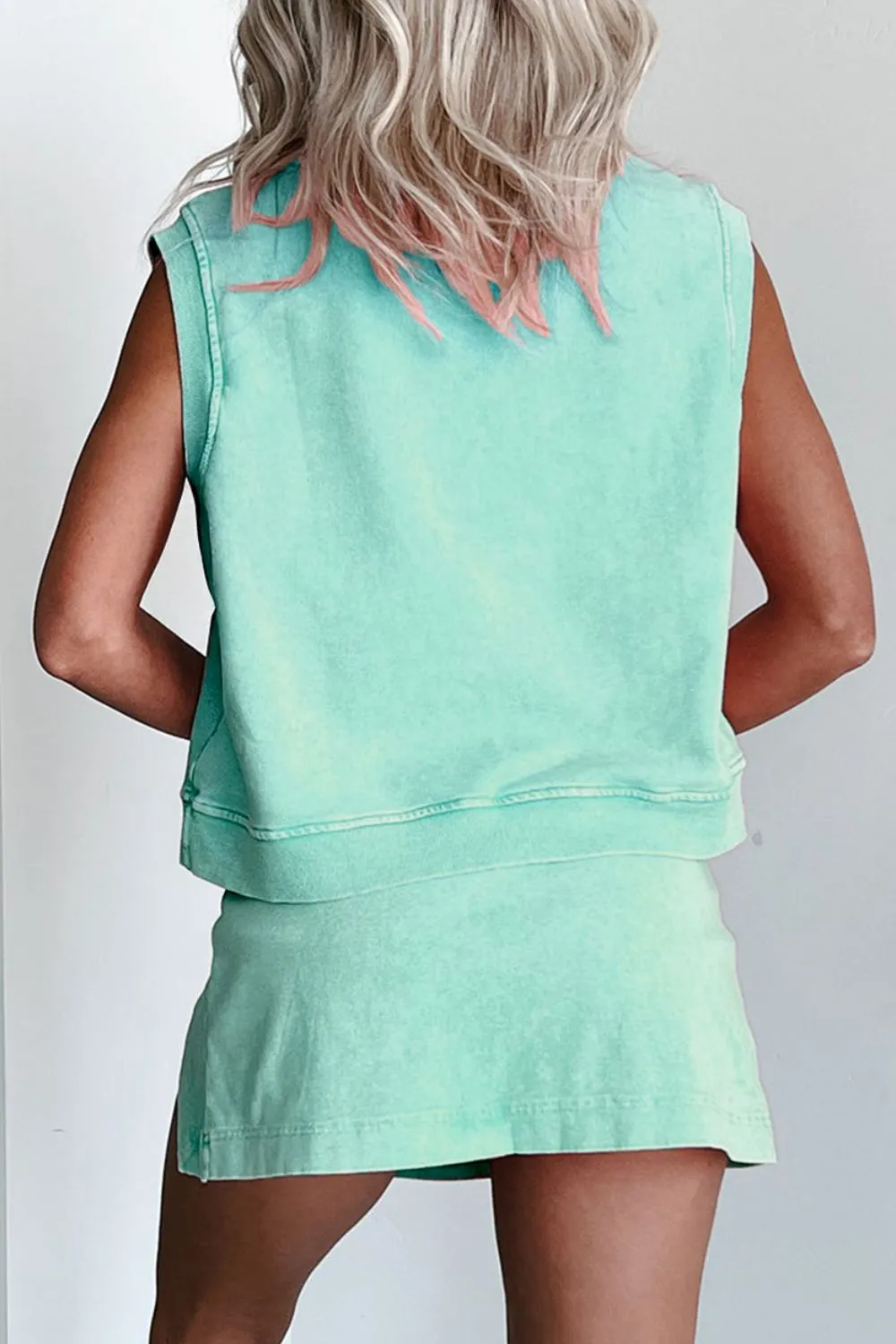 Round Neck Top and Skort Set, image 3