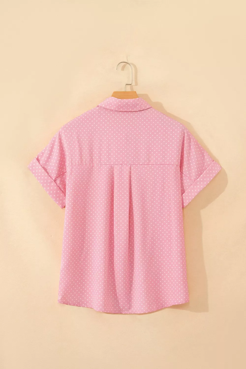 Casual Polka Dot Print Button Down Shirt, image 4
