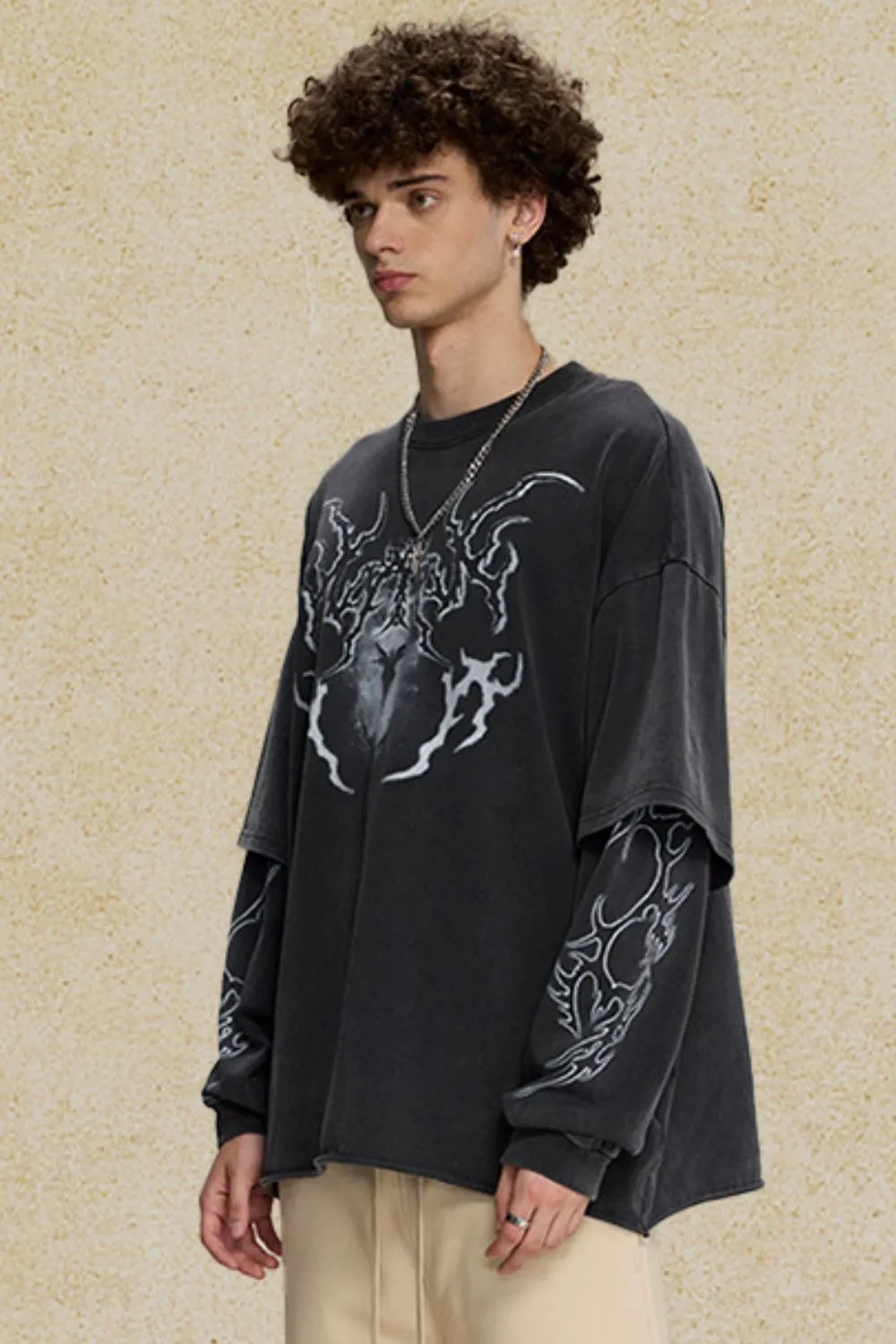 Men's Round Neck Graphic T-Shirt, image 4