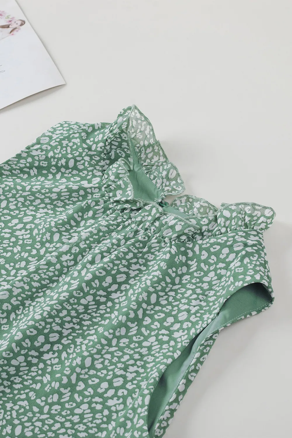Frill Printed Round Neck Tank, image 7