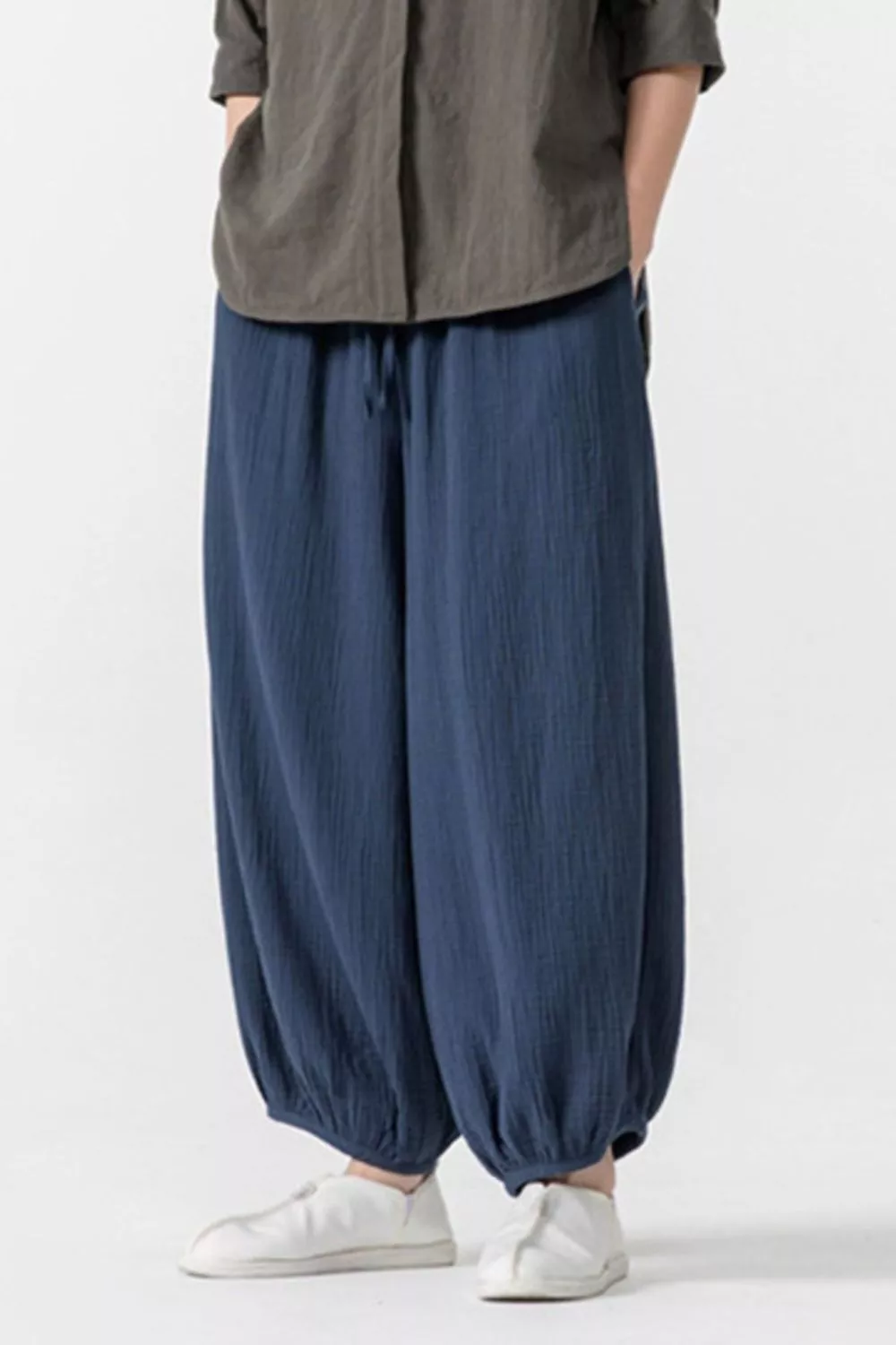 Men's Plus Size Loose Fit Harem Pants, image 7