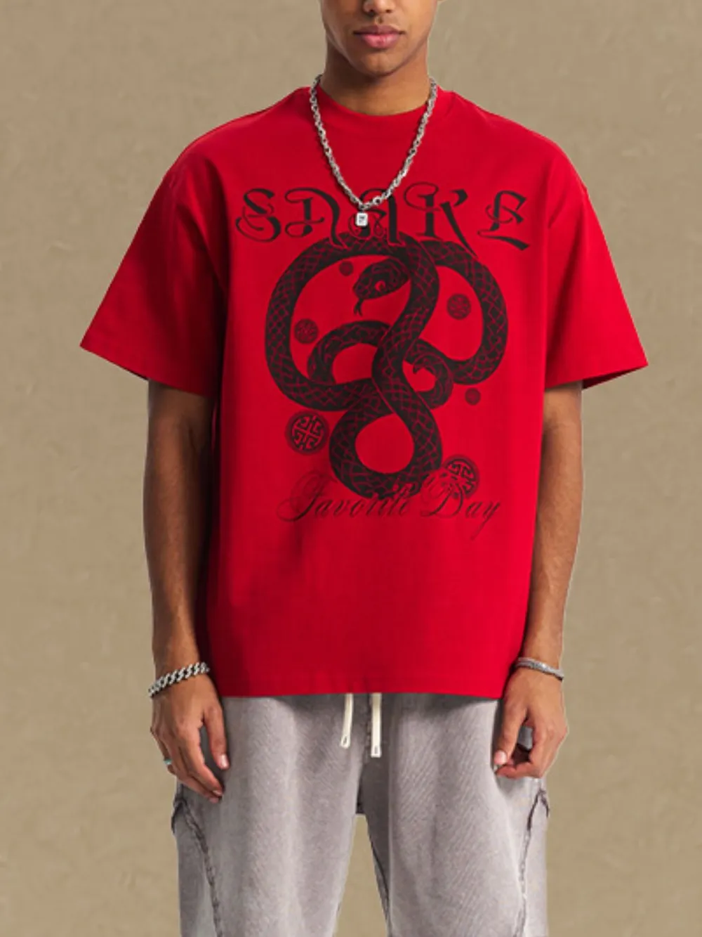 Men's Graphic Round Neck Half Sleeve T-Shirt