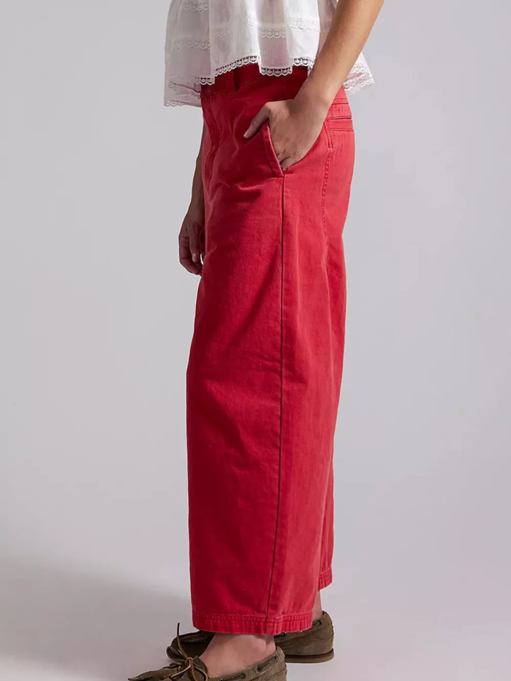 Christmas Outfit Wide-Leg Cropped Jeans, image 3